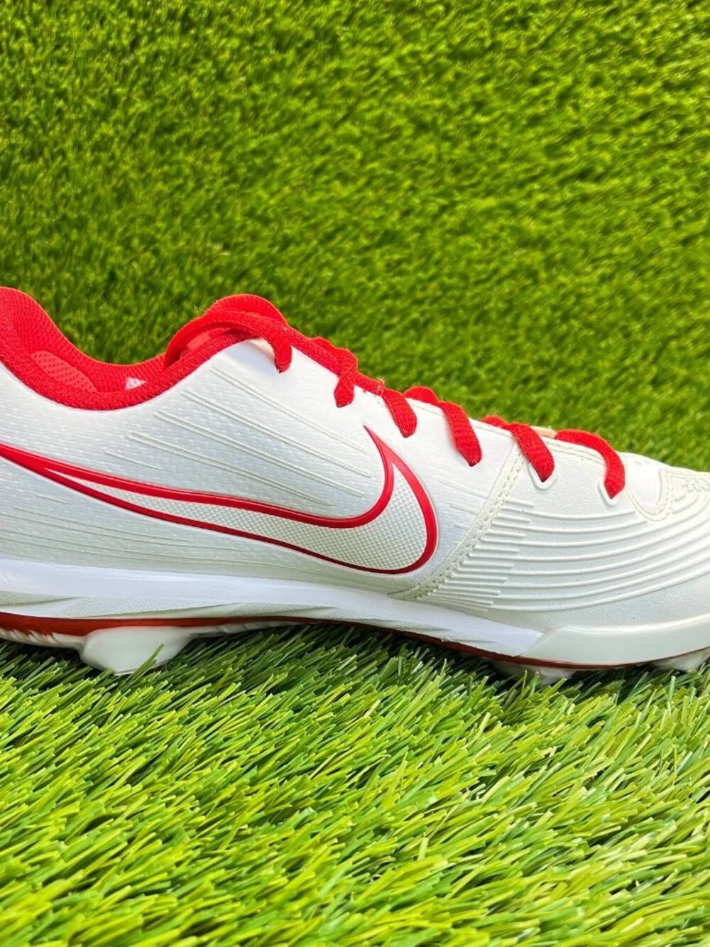 Nike Lunar Hyperdiamond 3‎ Pro Womens Size 7 White Red Running Softball Cleats